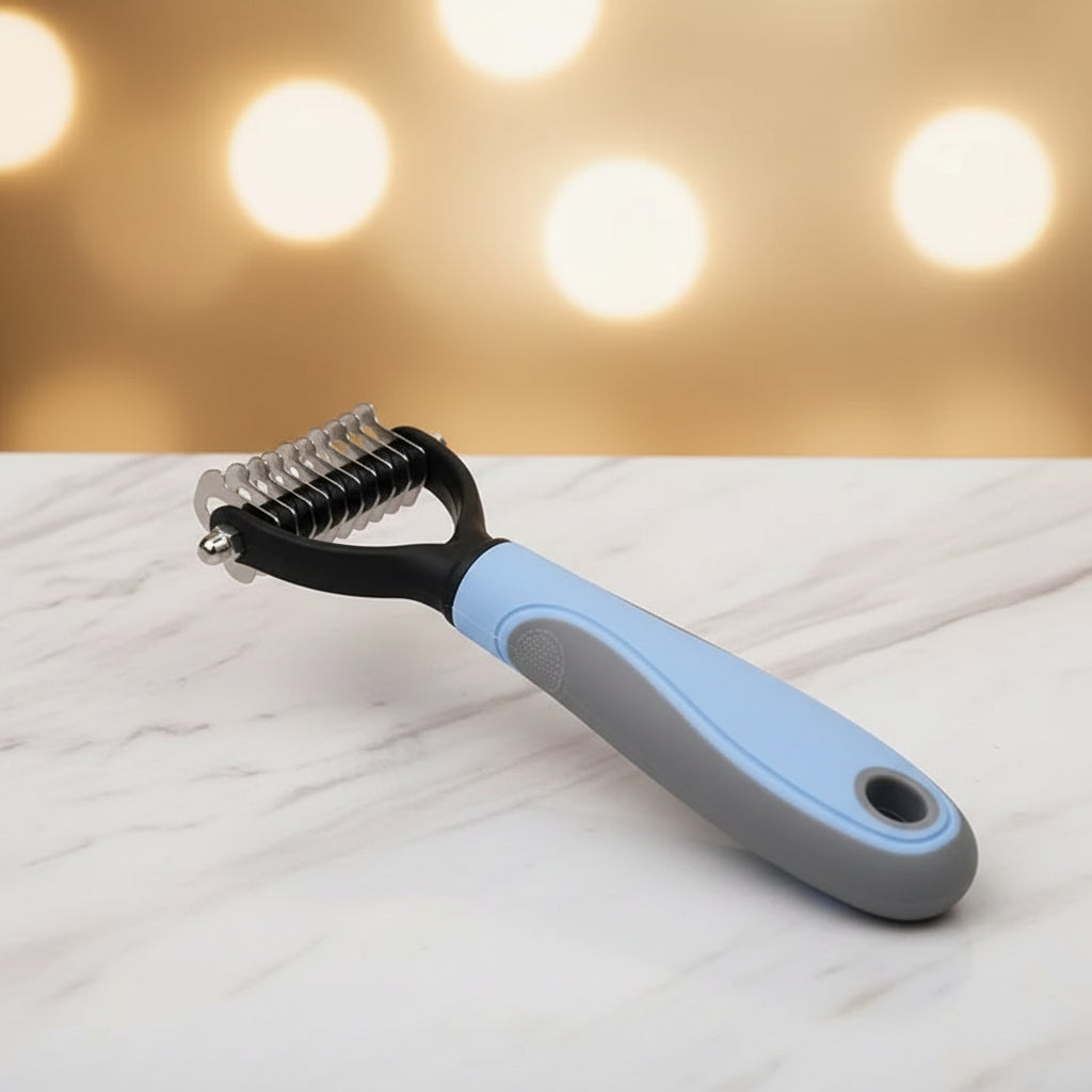 Double Sided Pet Dematting Comb Stainless Steel Brush for Cats Dogs Shedding Remover Pet Grooming Tool for Long Short Hair Pets